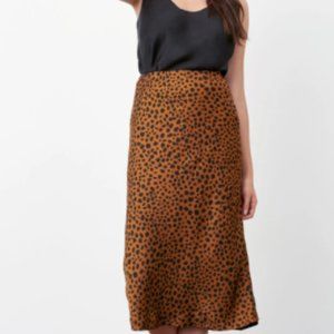 The Reversible Satin Midi Skirt